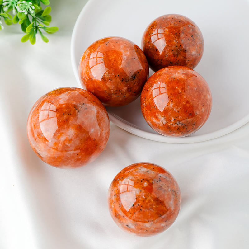 Sunstone Sphere Ball Healing Crystal Stones