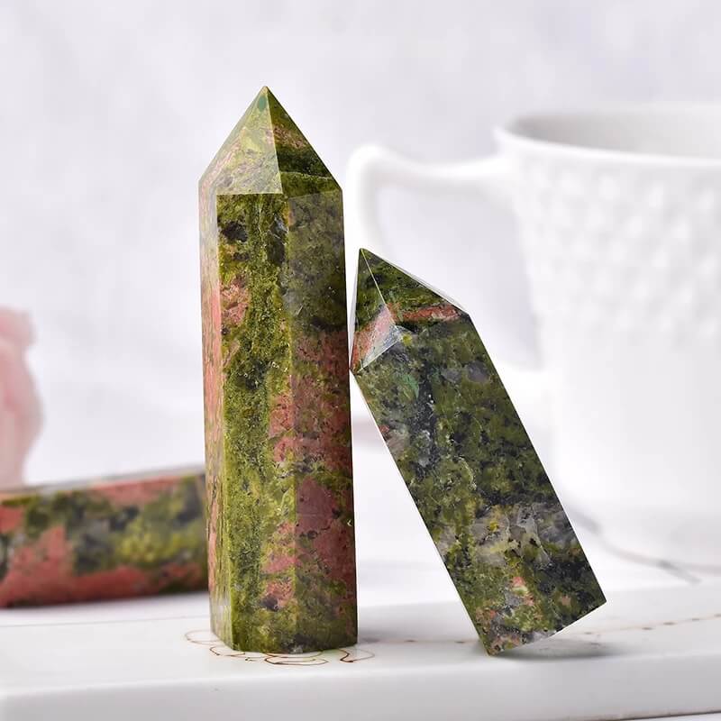 Unakite Tower Healing Crystal Point