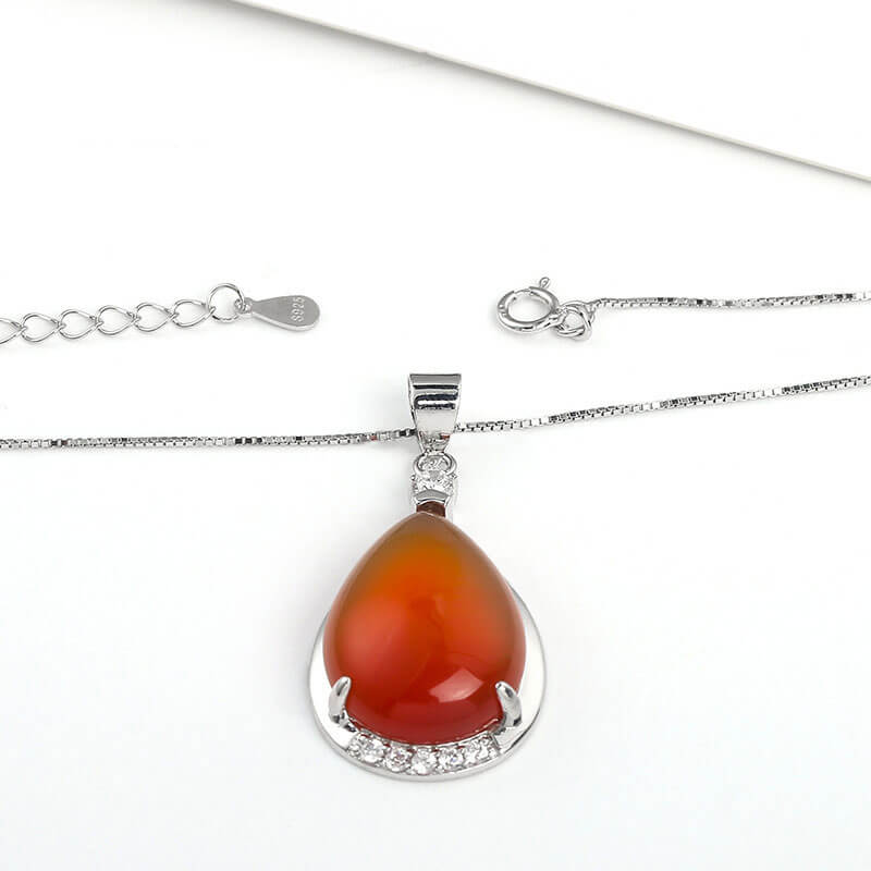 Water Drop Necklace Stone Crystal
