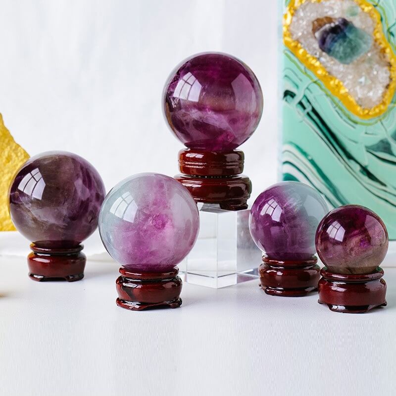 Fluorite Crystal Watermelon Fluorite Balls