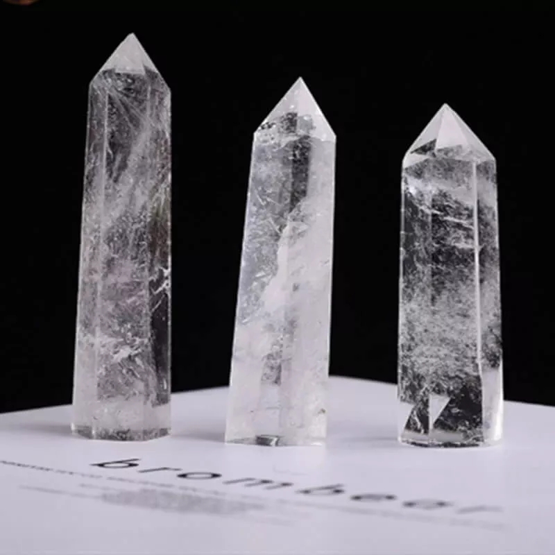 Clear Tower Quartz White Wand Crystals