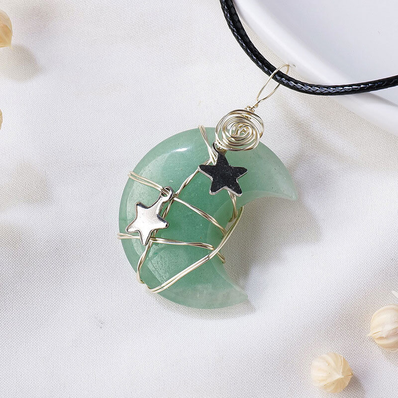 Wrapped Moon Necklace Crystal Wholesale - Image 6
