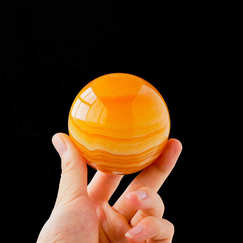 Calcite Balls Yellow Calcite Sphere