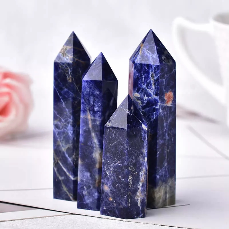 Sodalite Tower Point Wand Crystal