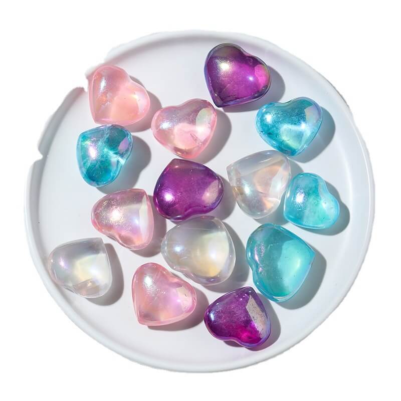 Aura Angel Quartz Heart Crystal Bulk