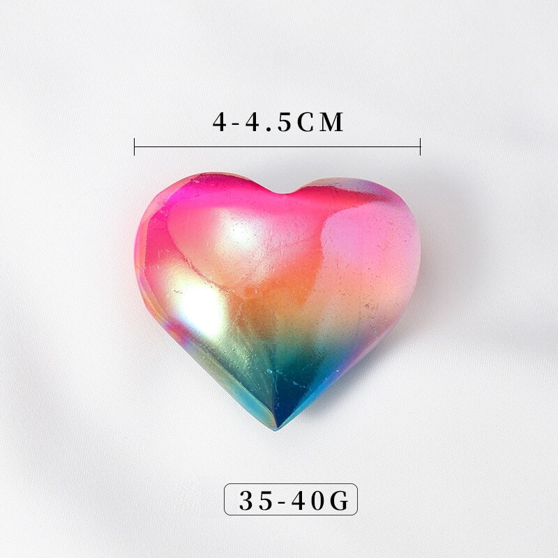 Aura Rainbow Quartz Wholesale Love Heart Stone - Image 3