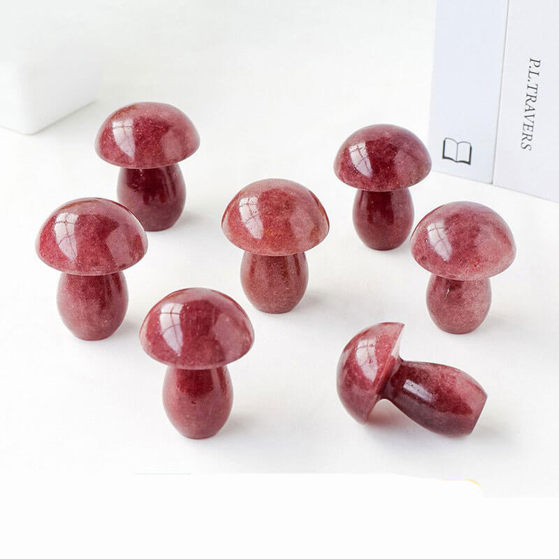Cherry Crystal Mushroom Carving