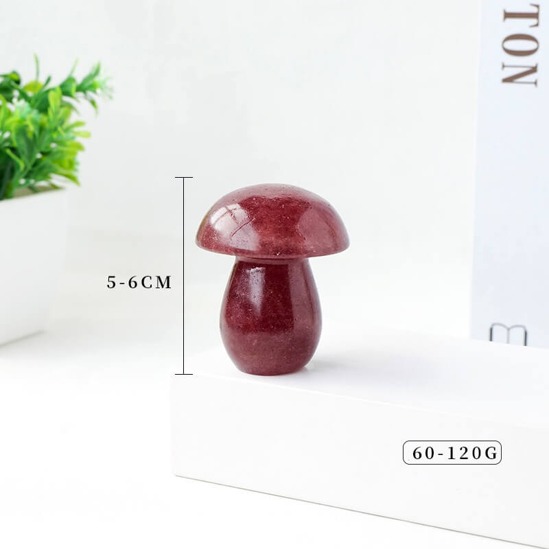 Wholesale Cherry Crystal Mushroom Carving 2" - Image 4