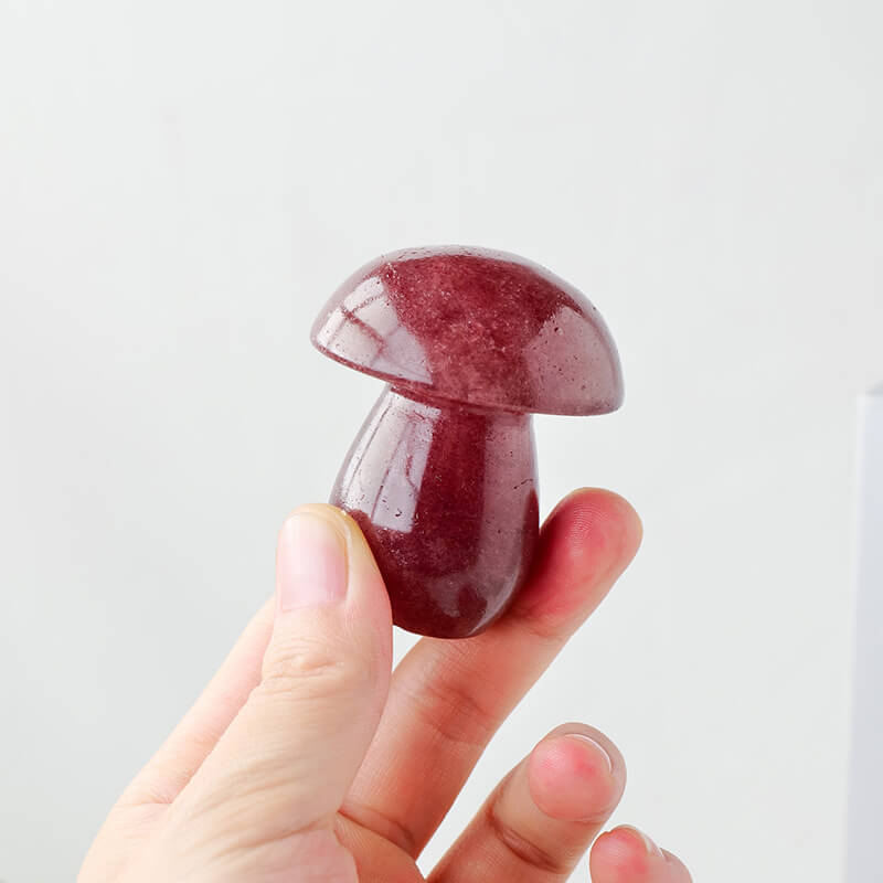 Wholesale Cherry Crystal Mushroom Carving 2" - Image 5