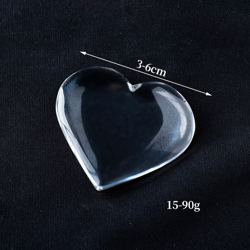 Clear White Quartz Bulk Heart Shaped Stone - Image 4
