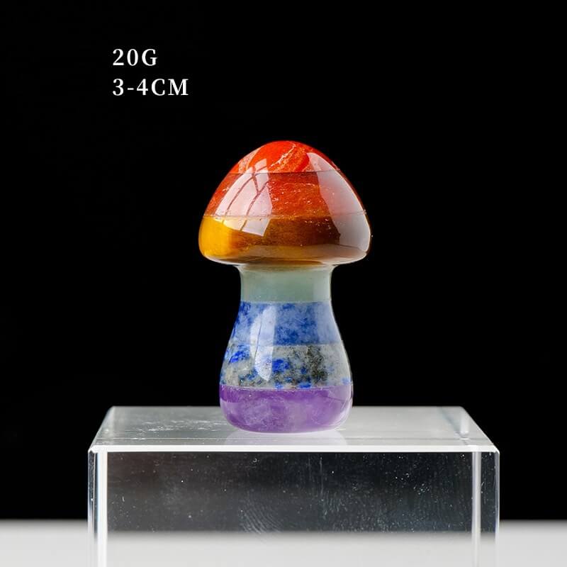 Colorful Chakra Mushroom 1" Carving Wholesale - Image 4