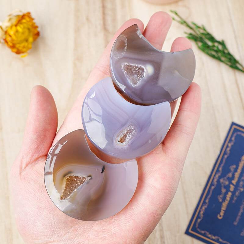 Crystal Agate Hole Wholesale Moon Carving - Image 4
