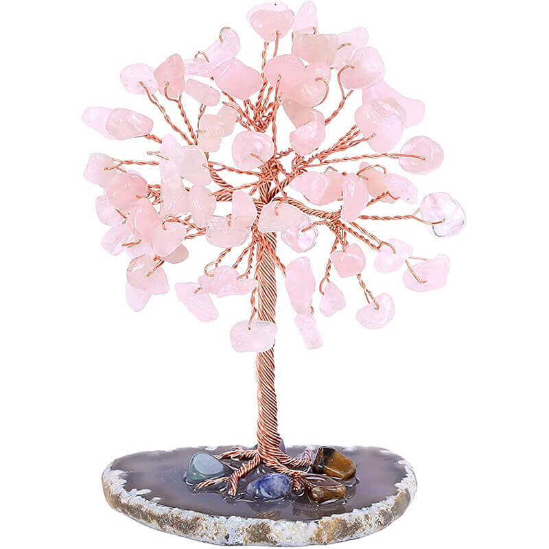 Crystal Copper Wire Wrapped Gemstones Tree