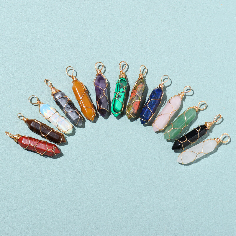 Crystal Double Pointed Tower Necklace