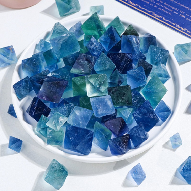 Crystal Fluorite Octahedral Stone Bulk