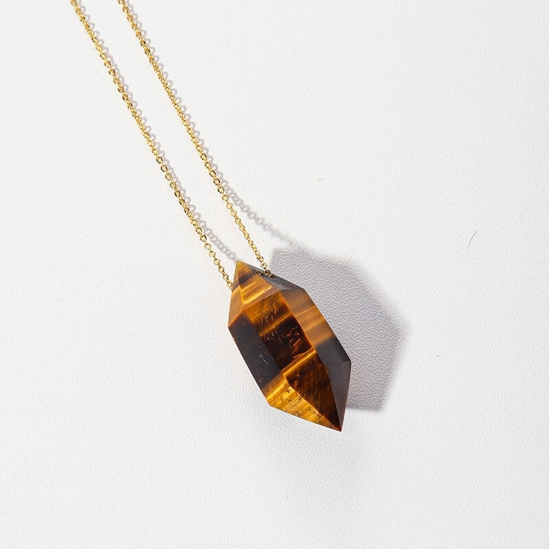 Wholesale Crystal Pointed Tower Necklace With Chain - Image 4