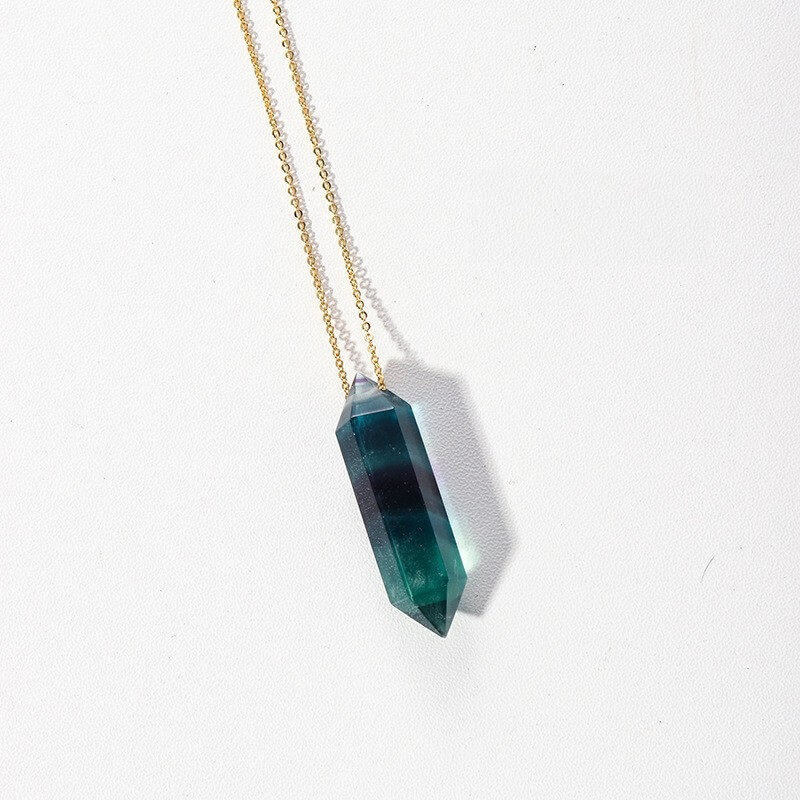 Wholesale Crystal Pointed Tower Necklace With Chain - Image 12