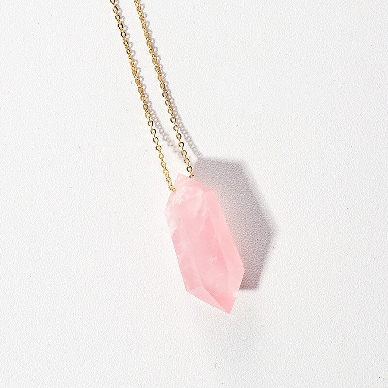 Wholesale Crystal Pointed Tower Necklace With Chain - Image 13