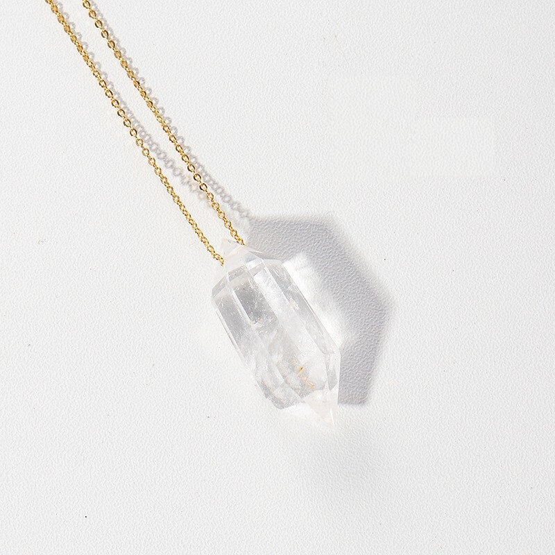 Wholesale Crystal Pointed Tower Necklace With Chain - Image 14