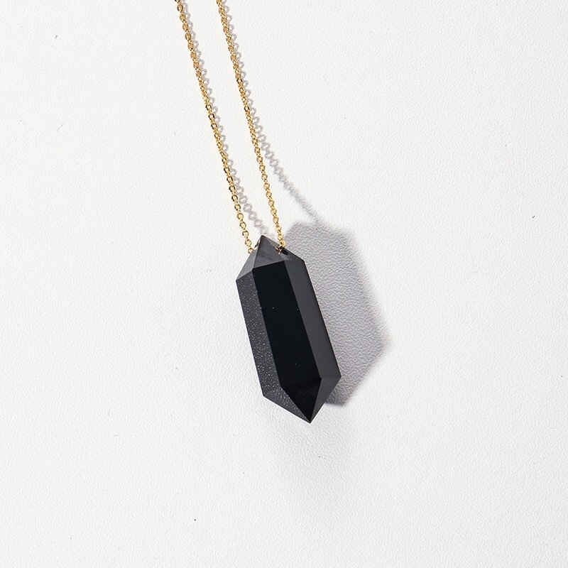 Wholesale Crystal Pointed Tower Necklace With Chain - Image 15