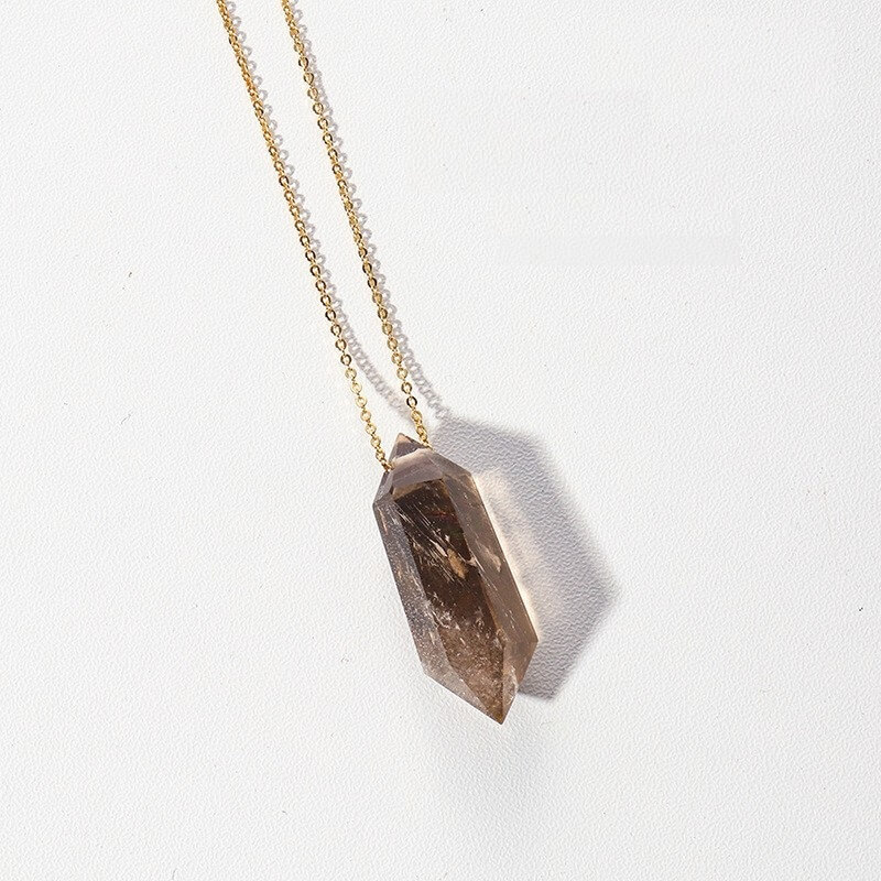 Wholesale Crystal Pointed Tower Necklace With Chain - Image 5