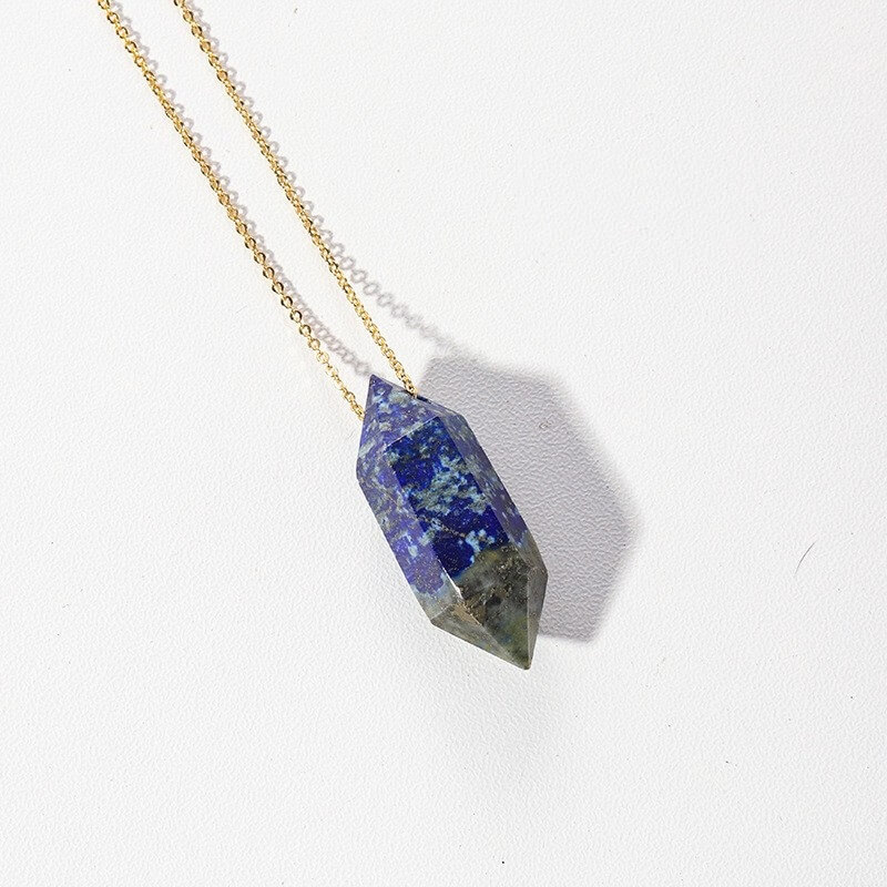 Wholesale Crystal Pointed Tower Necklace With Chain - Image 9
