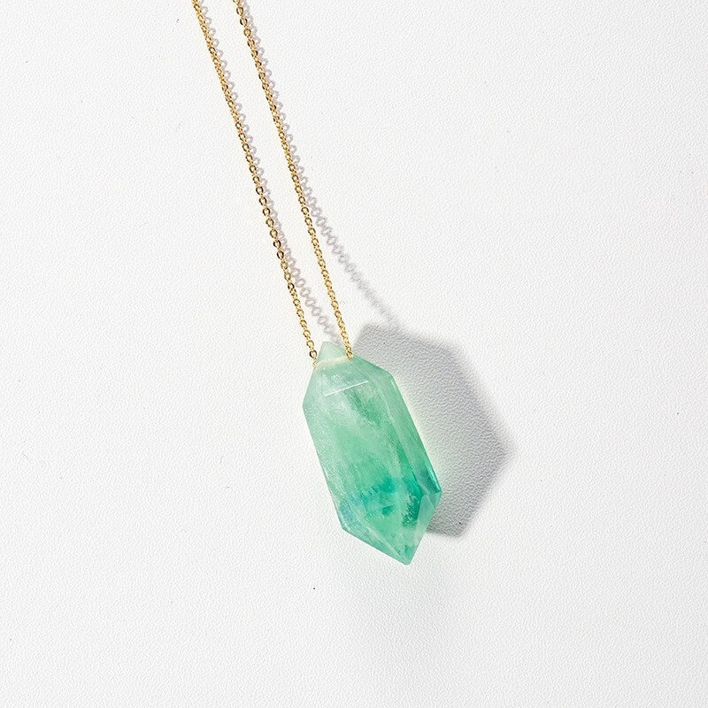 Wholesale Crystal Pointed Tower Necklace With Chain - Image 10