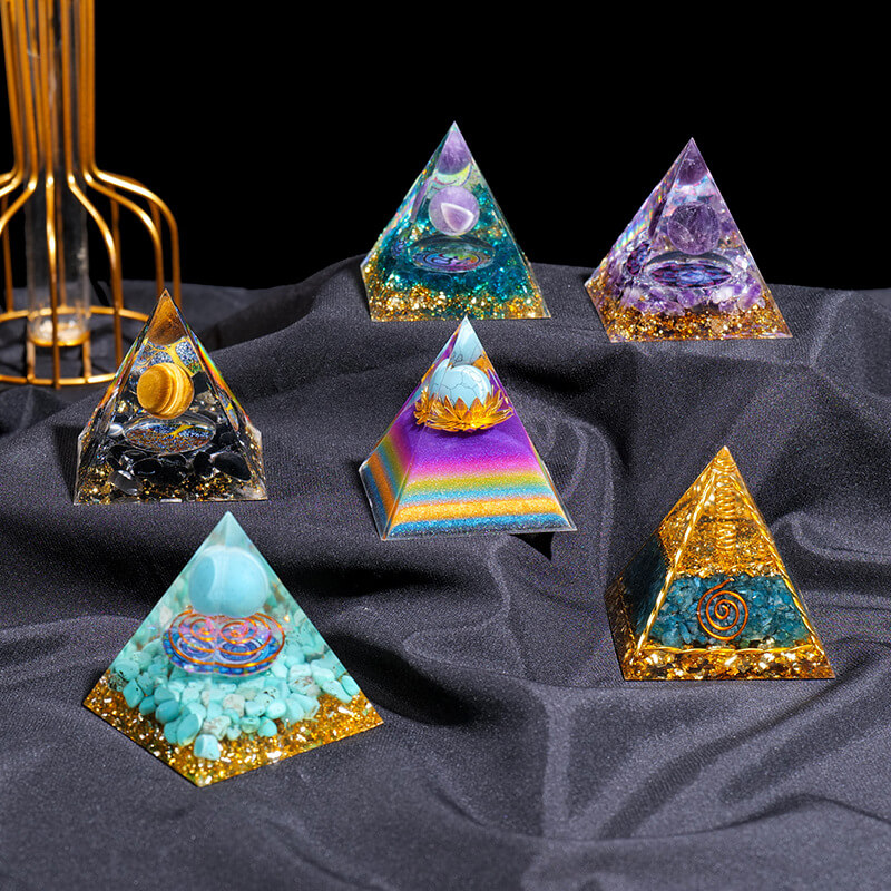 Crystal Pyramid Ball Energy Crystal Stone