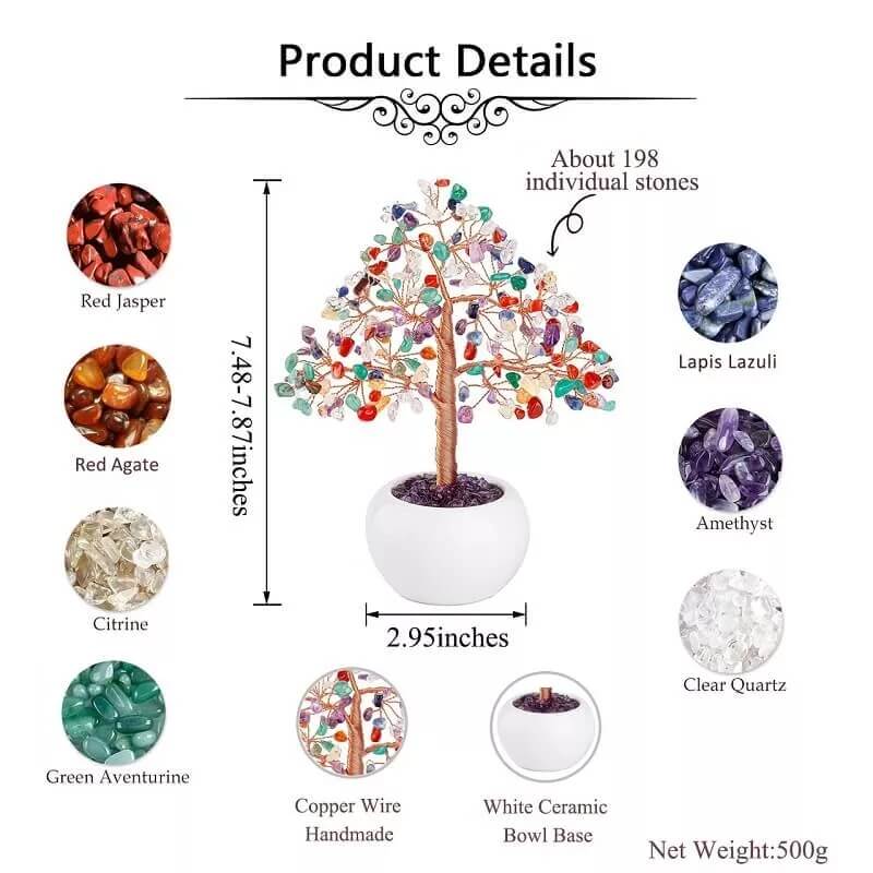 Crystal Quartz Tree Bulk 7 Chakra Gemstone - Image 4