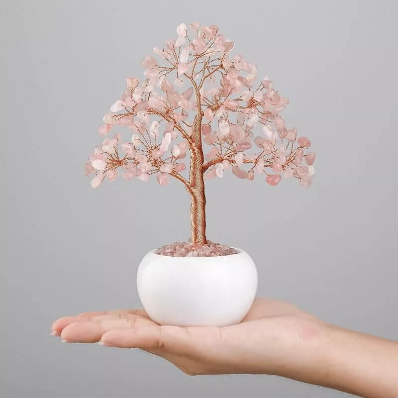 Crystal Quartz Tree 7 Chakra Gemstone