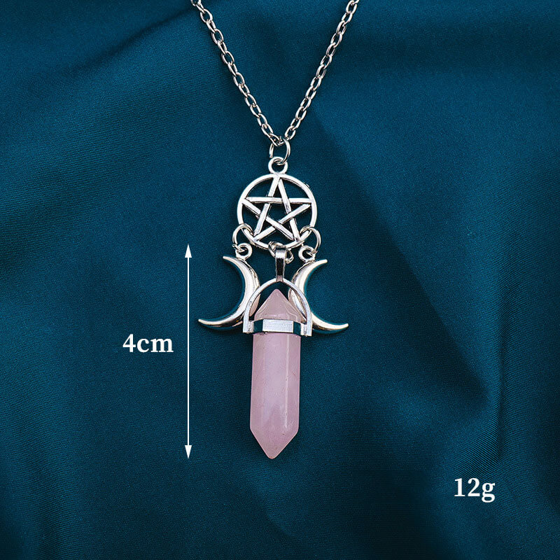Crystal Tower Necklace Wholesale Pointed Pendant - Image 3