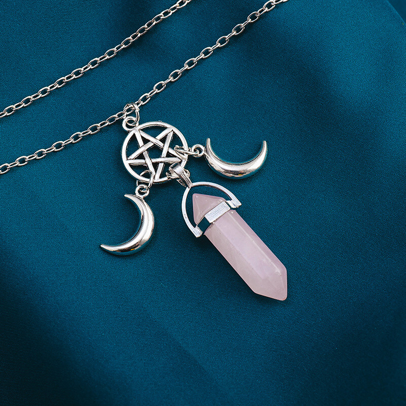 Crystal Tower Necklace Wholesale Pointed Pendant