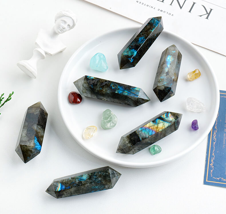 Double Point Labradorite Tower Crystal