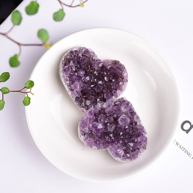Raw Amethyst Cluster Wholesale Heart Crystals - Image 3