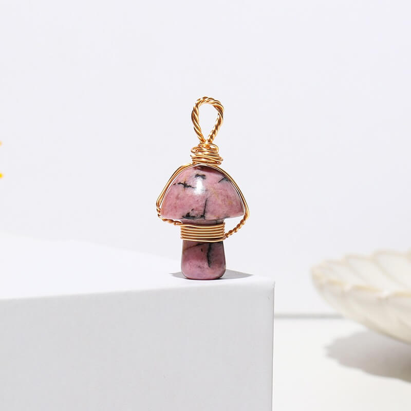 Mini Mushroom Necklace Crystal Bulk - Image 10