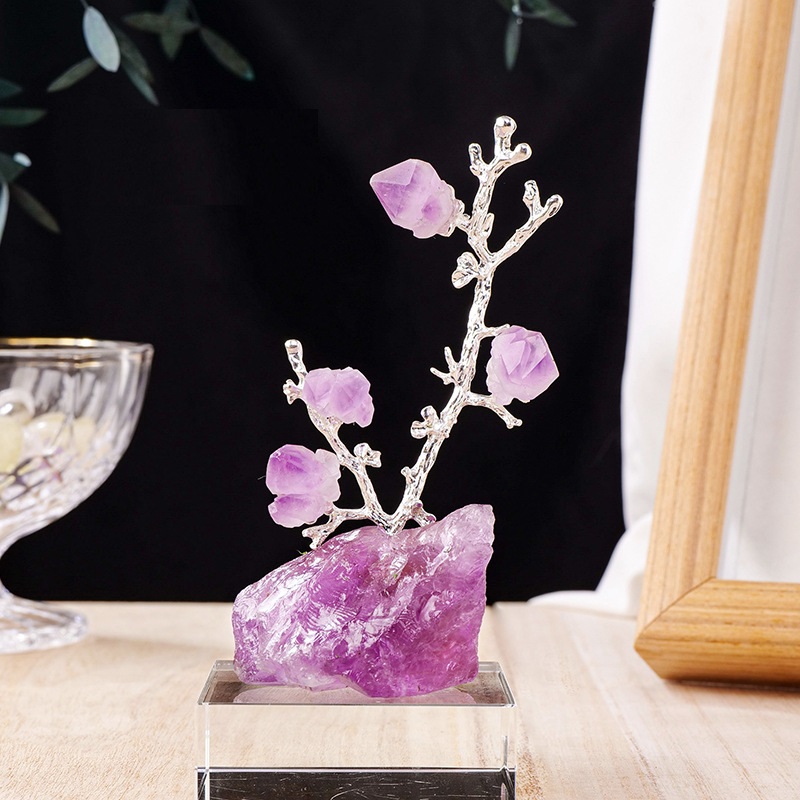 Wholesale Natural Crystal Raw Stone Flower Tree Decor - Image 4