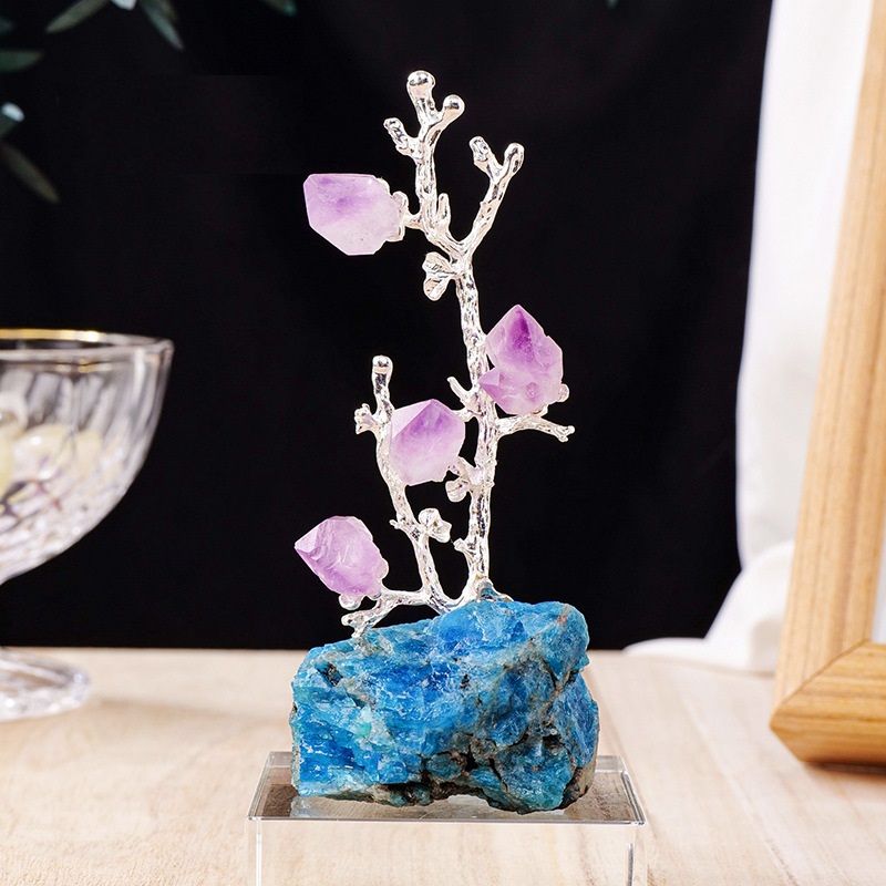 Wholesale Natural Crystal Raw Stone Flower Tree Decor - Image 8