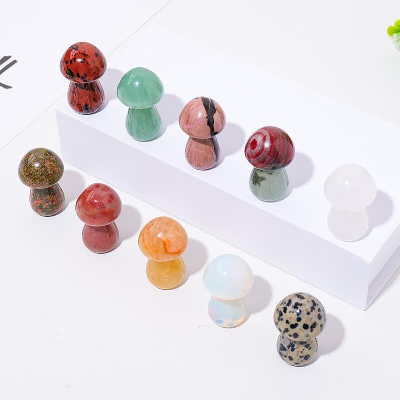 Natural Crystal Agate Mushroom