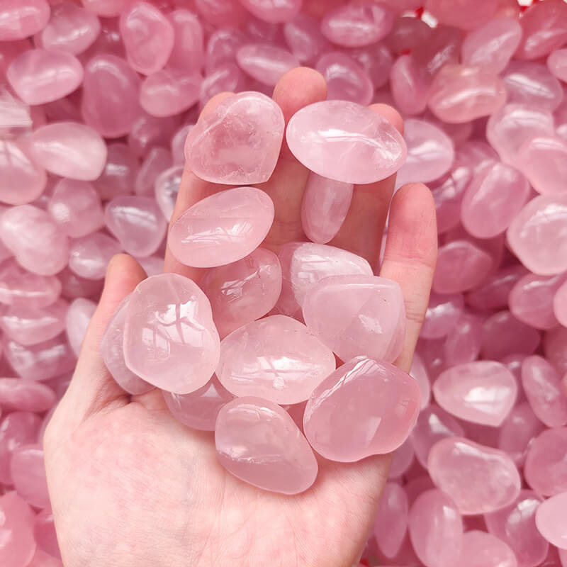 Rose Quartz Heart Crystal Stones Wholesale - Image 6
