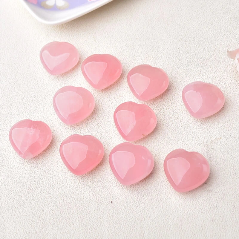 Rose Quartz Heart Crystal Stones Wholesale