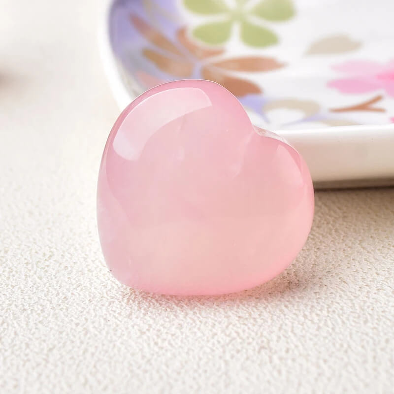 Rose Quartz Heart Crystal Stones Wholesale - Image 5