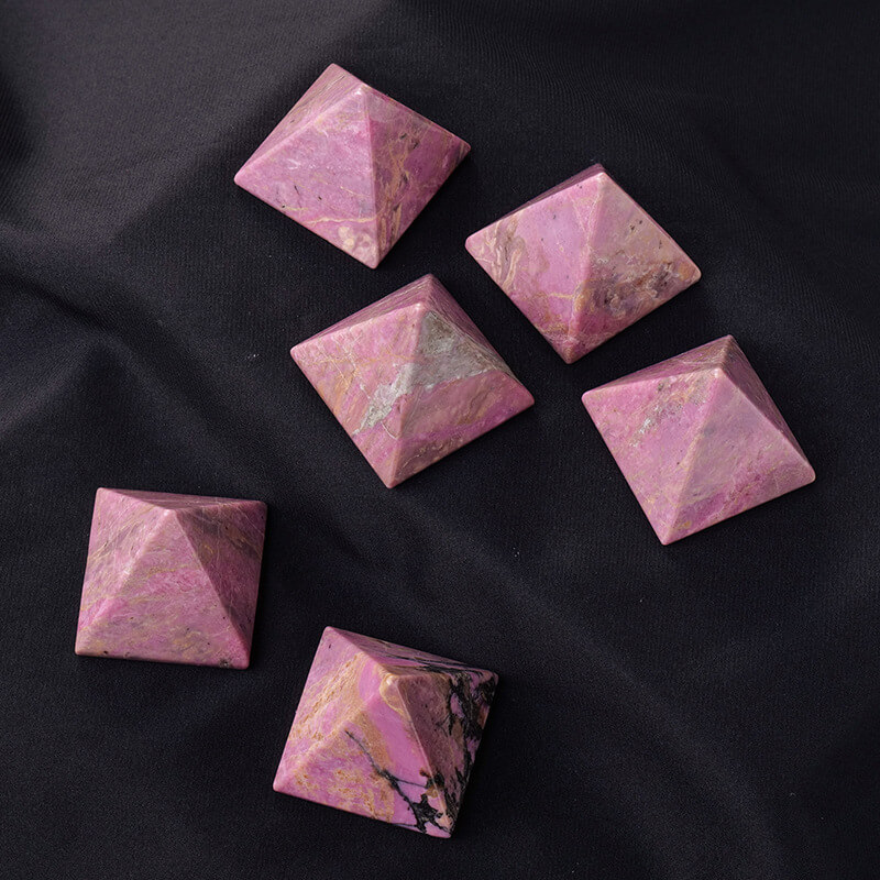 Rose Rhodonite Pyramid Crystal Stone