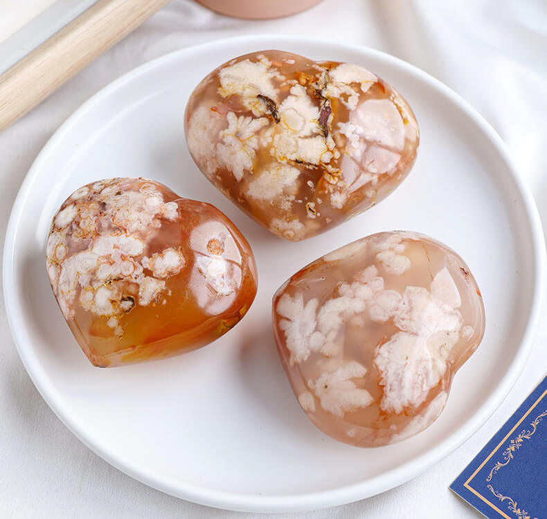 Sakura Flower Agate Love Stones