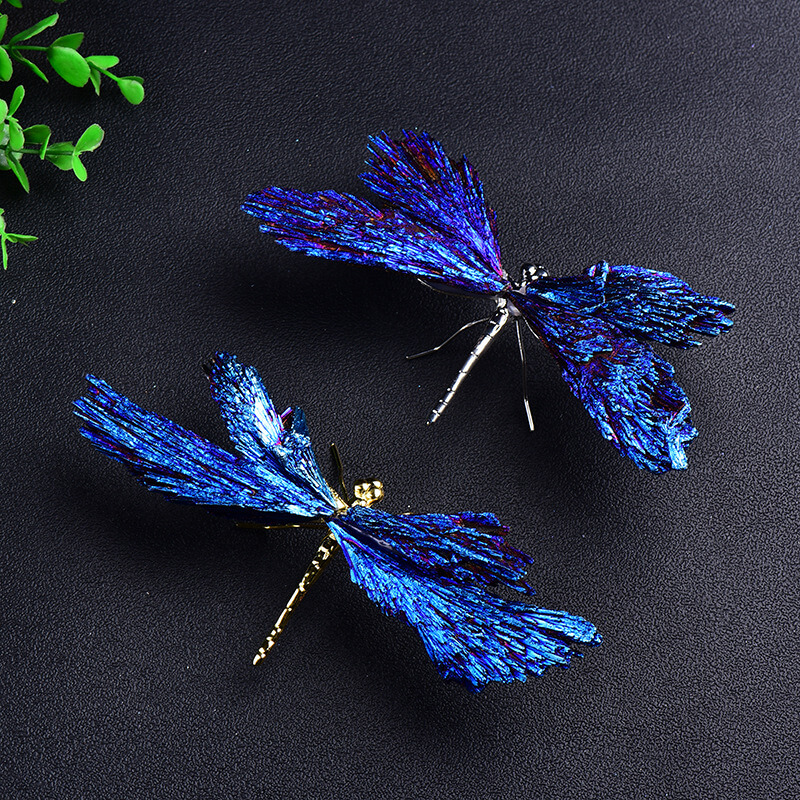 Tourmaline Dragonfly Crystal Plated Crafts