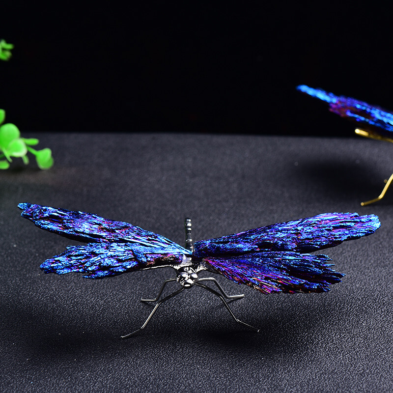 Alternative view of Tourmaline Dragonfly Bulk Crystal Plated Crafts