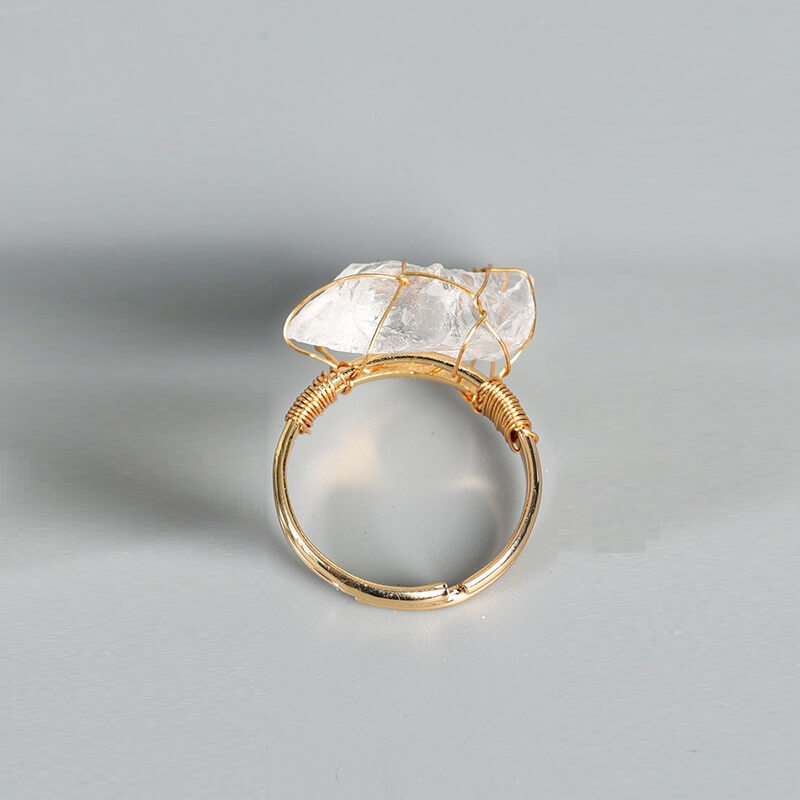 Wire Wrapped Wholesale Raw Crystal Rings - Image 11