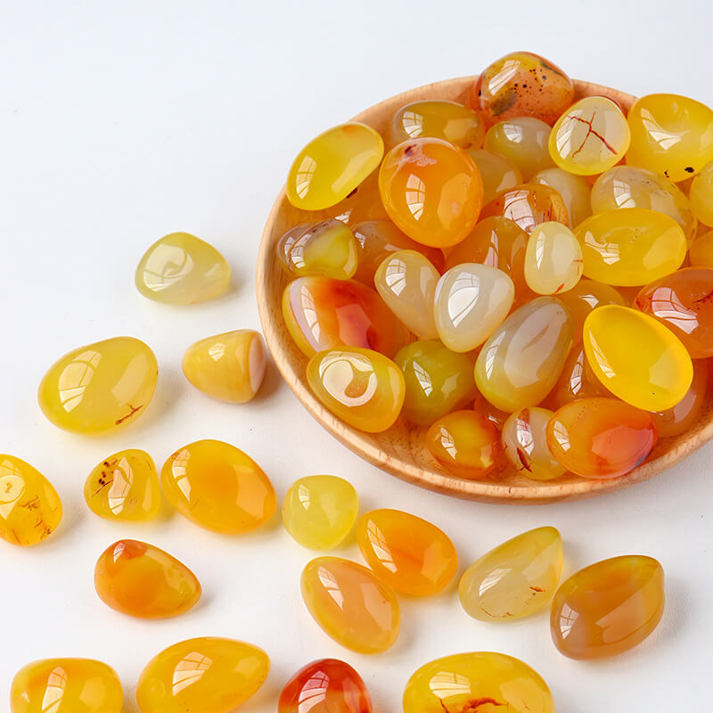 Yellow Agate Tumbled Stone