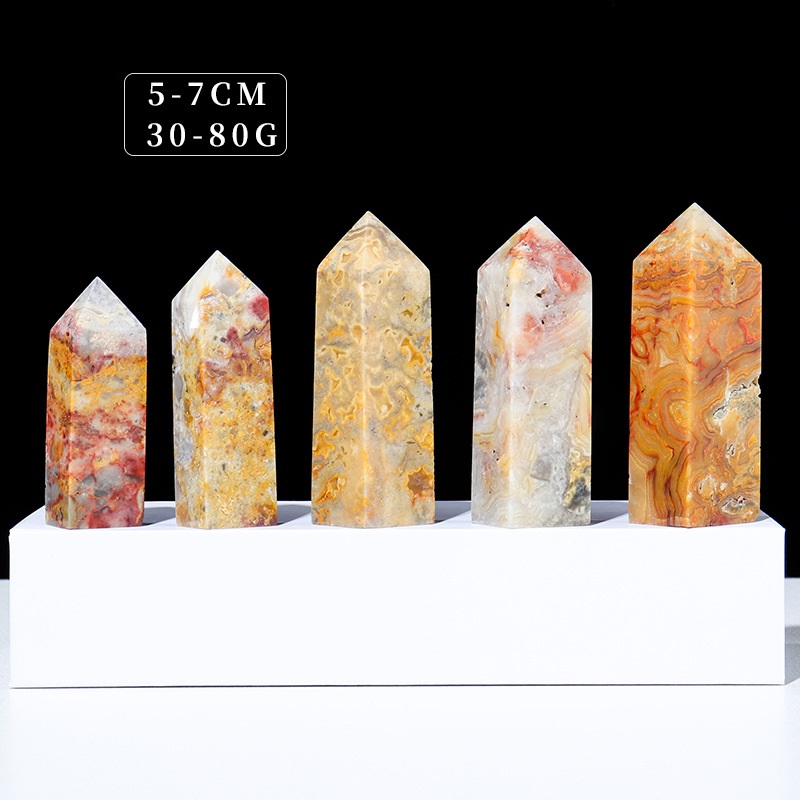 Crazy Agate Tower Pointed Stone Bulk - Image 3