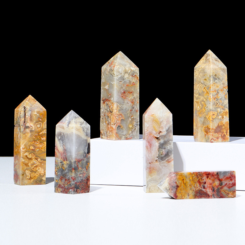 Crazy Agate Tower Pointed Stone Bulk