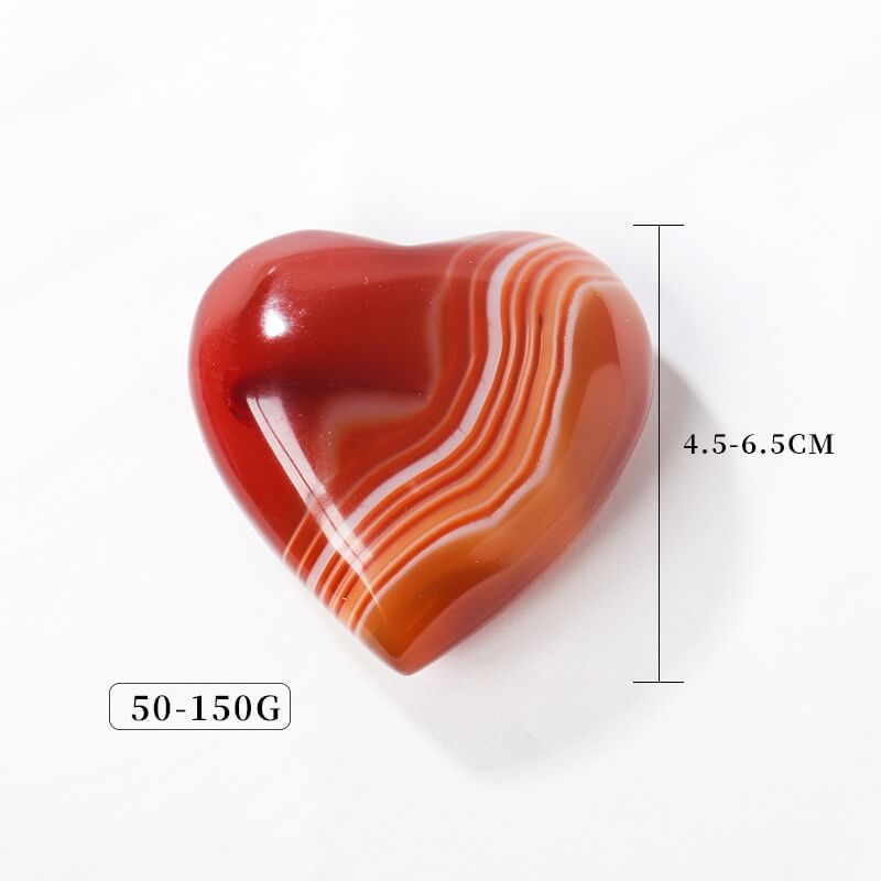 Red Agate Heart Crystal Stones Bulk - Image 4